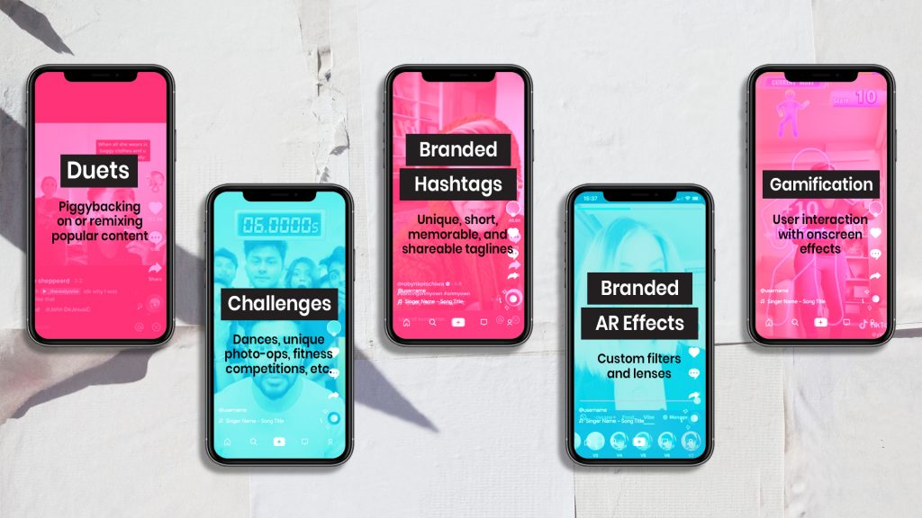 TikTok Duets Challenges Branded Hashtags AR Effects Gamification