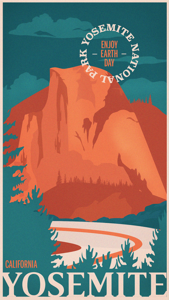 Yosemite National Park Earth Day Poster by Nicole Pawloski Gigasavvy