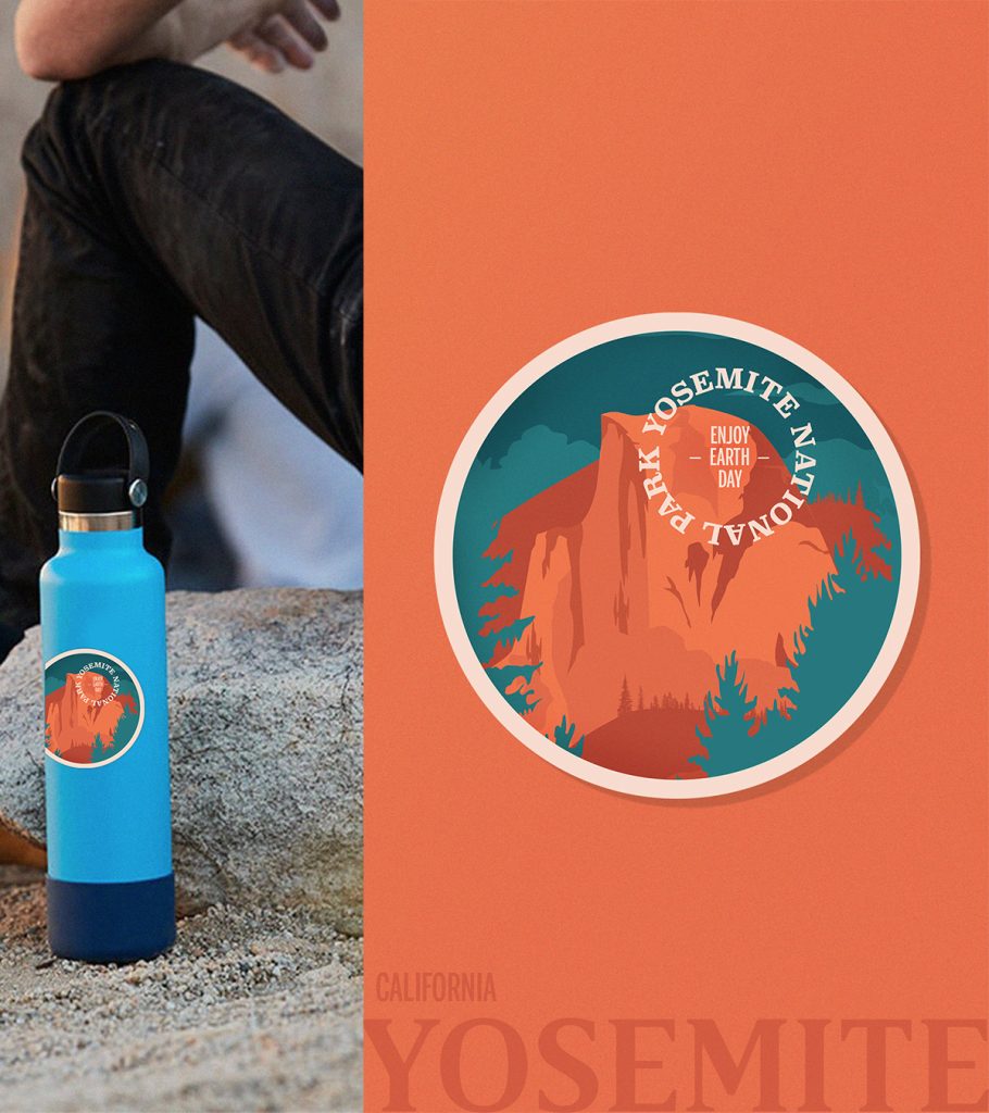 Yosemite National Park Sticker by Nicole Pawloski Gigasavvy