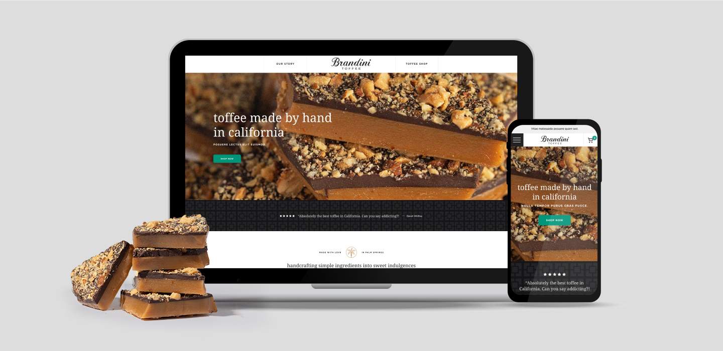 Web Design Brandini Toffee