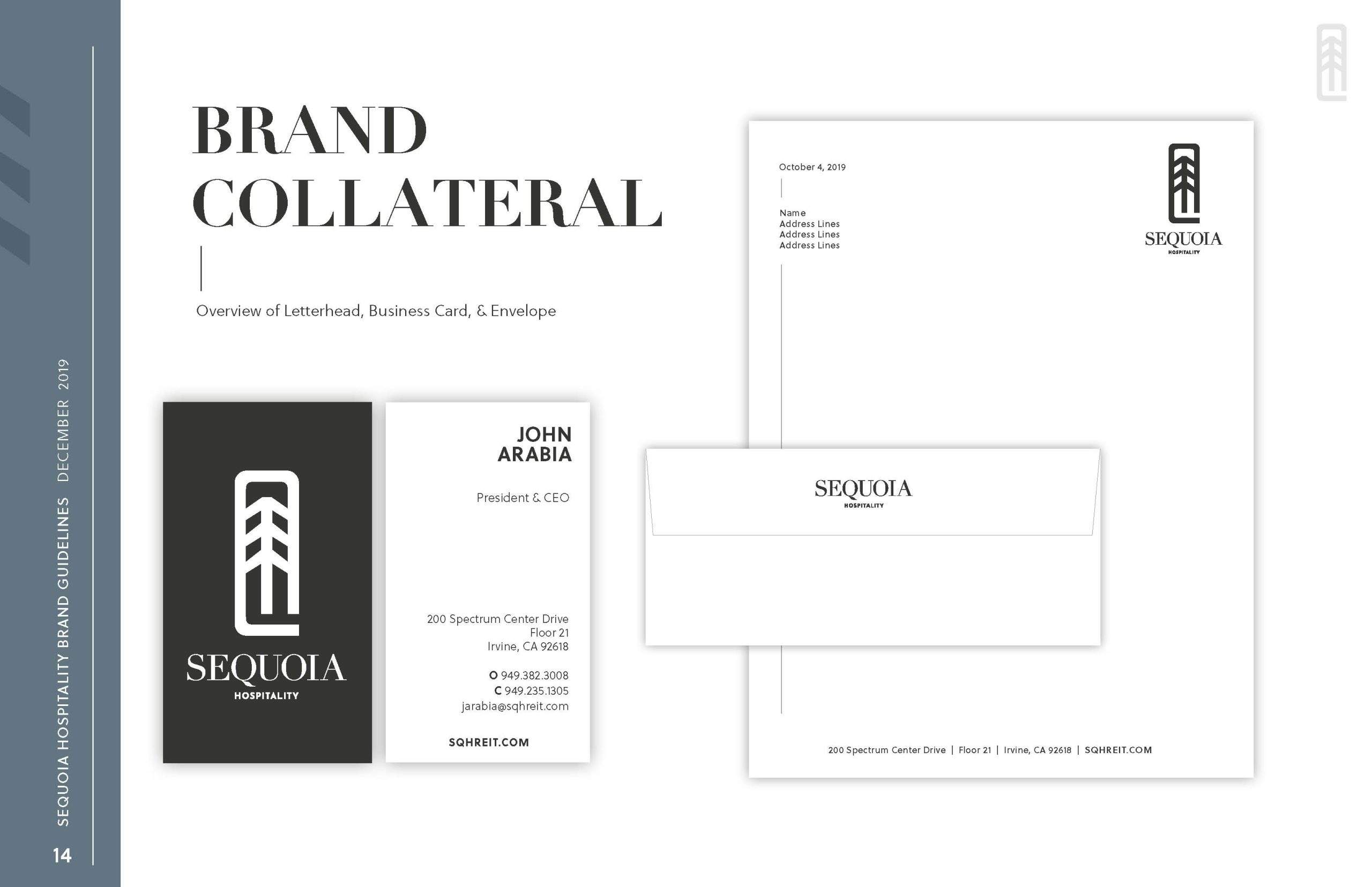 Sequoia Hospitality Brand Book - Brand Collateral
